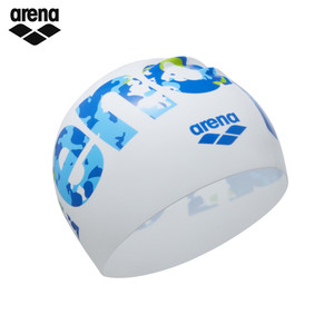 arena阿瑞娜新游记男女健身防水字母弹力大头围长发硅胶泳帽