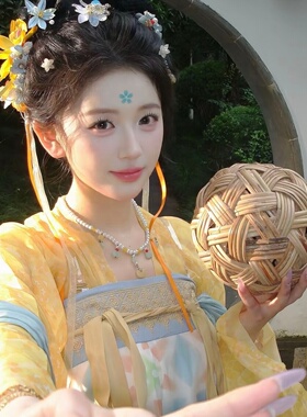 汉服古风铜钱祥云仿珍珠项链