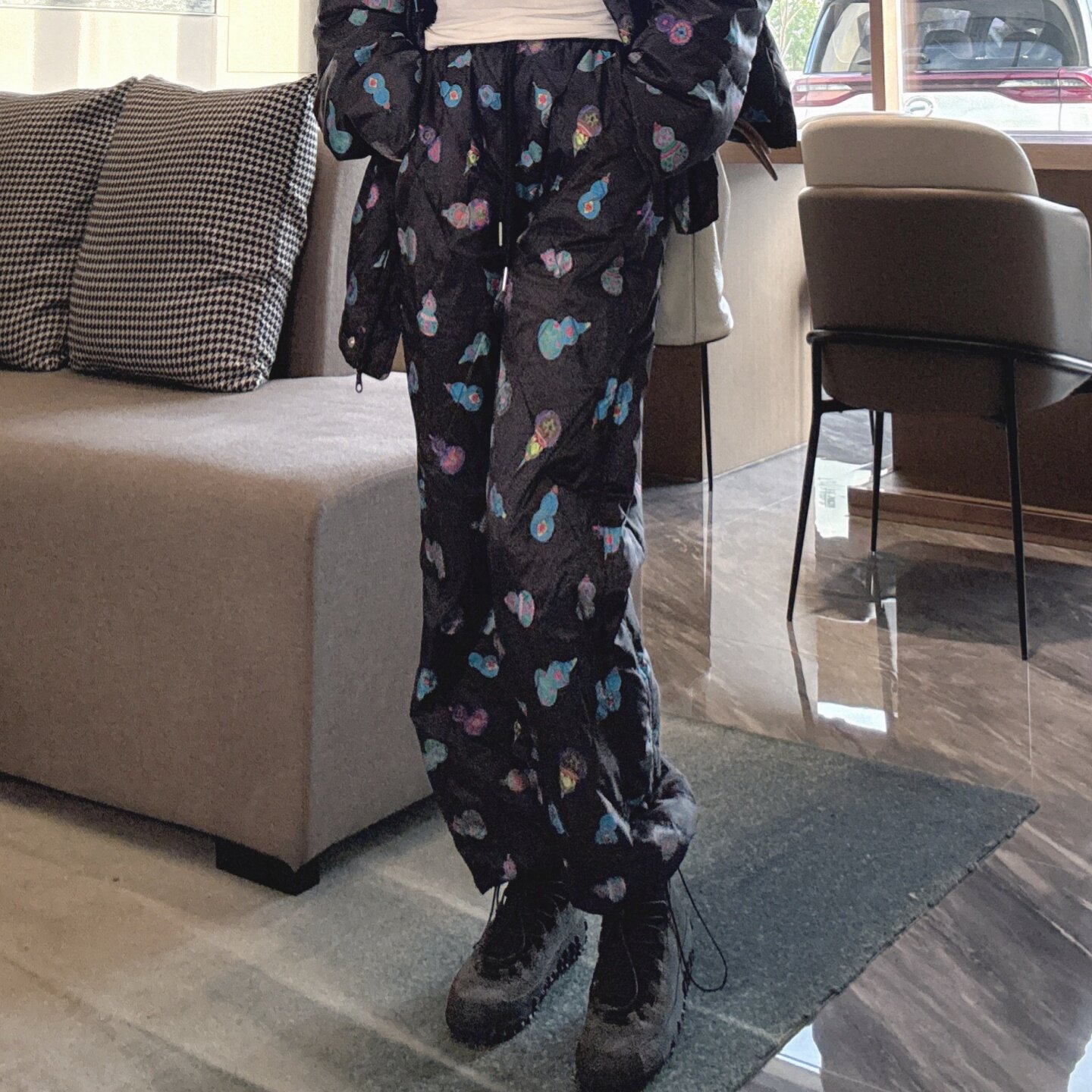 羽绒裤热销榜直筒阔腿宽松白鸭绒长裤洋气2025年超火的裤子女款潮