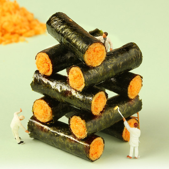 Three Squirrels_180g meat floss and seaweed roll snacks