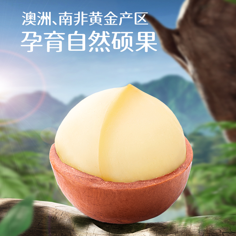 【三只松鼠_罐装大颗粒夏威夷500g】坚果炒货休闲零食 - 图3