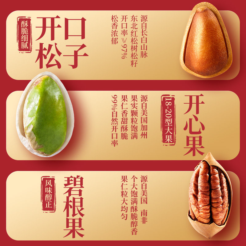 三只松鼠坚果零食礼盒鼎金B款2000g/17件节日礼包高端送礼送长辈