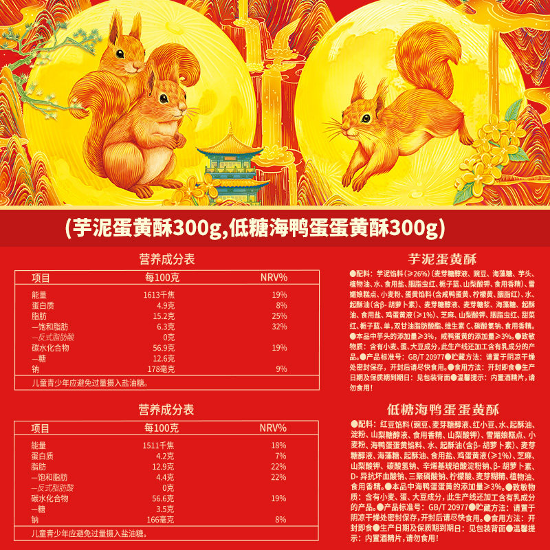 【达人专享】三只松鼠双拼蛋黄酥*4提营养健康送礼节日长辈年货,淘宝优惠券,粉丝福利购,淘宝优惠卷