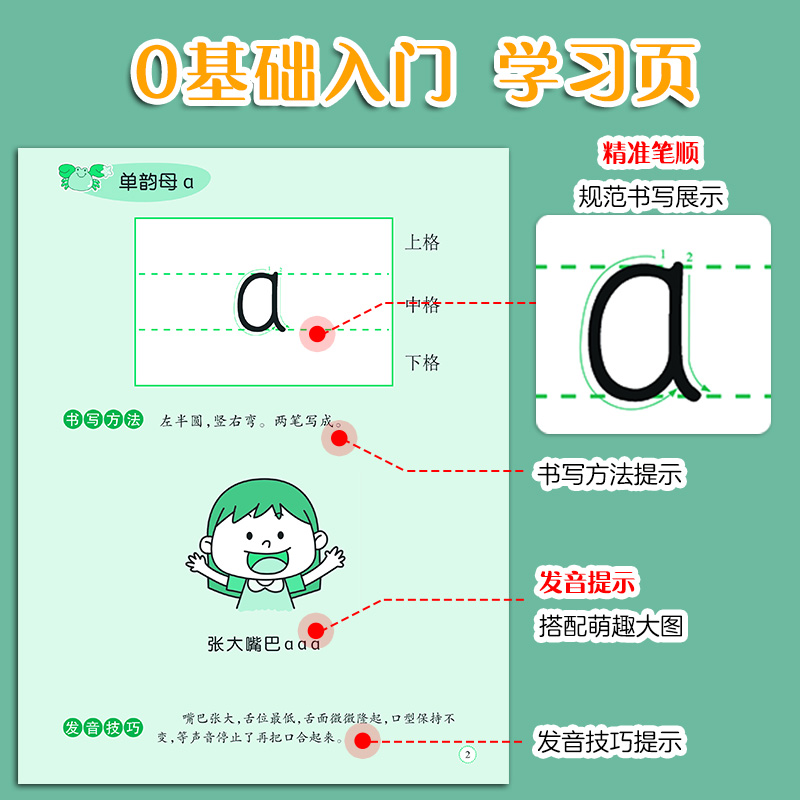 爱德少儿幼小衔接描红练习本拼音汉字数字1+2偏旁部首笔画笔顺天天练幼升小幼儿园大中班3-6岁儿童铅笔硬笔规范书写描摹描红早教书 - 图0