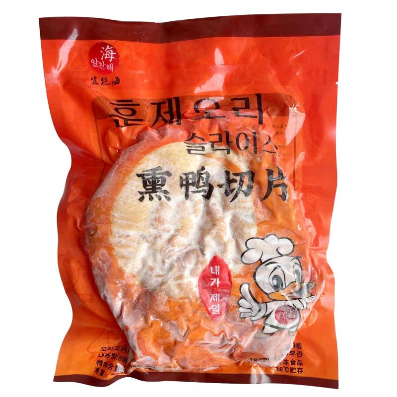 包邮出口韩国切片熏鸭肉冷冻袋装韩式料理烤鸭肉整只熏鸭肉800g-图3