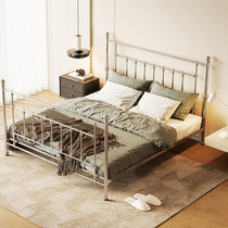 Titan Furniture Iron Art Bed Double Bed Ins Nordic Wind Real Stainless Steel Bed 1 8 m Light Lavish Iron Frame Bed Brief