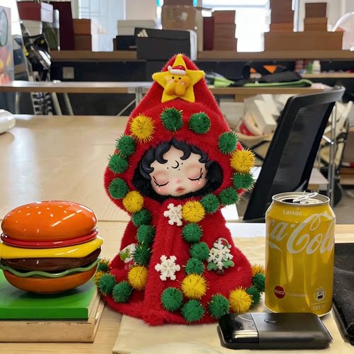 现货拉布布星星人sp娃衣圣诞斗篷套装针织搪胶玩偶替换装泡泡玛特 - 图3