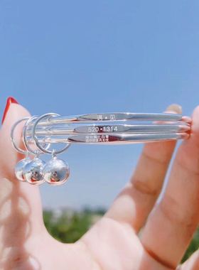 520情人节表白铃铛闭口实心手镯