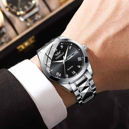 正品2025新款男士手表官方旗舰店全自动机械表男款防水夜光石英表