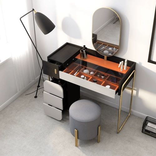 Универсальный современный и минималистичный туалетный столик, система хранения для спальни