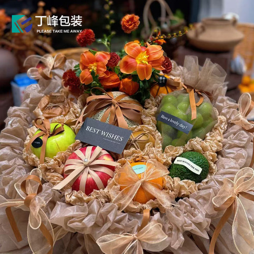丁峰·美拉德色系包装材料 韩式雾面柔光纱水果花艺装饰DIY网纱 - 图0