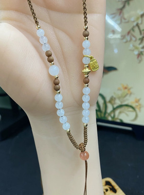 手工编织吊坠绳和田玉翡翠黄金玉石唐卡蜜蜡挂件项链绳可调节挂绳