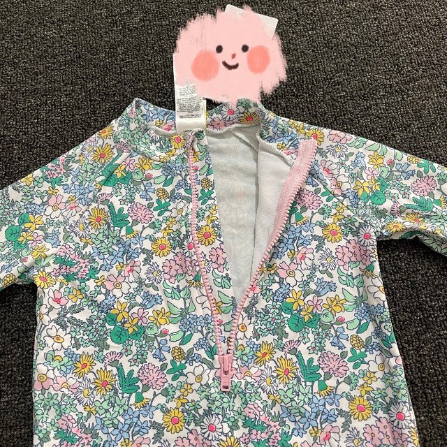 British quick-drying hot spring one-piece floral sun protection swimsuit