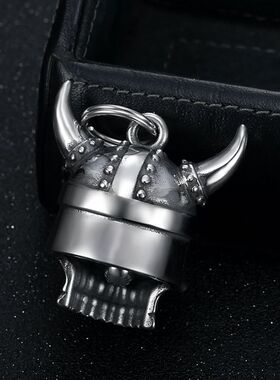 维京武士头盔骷髅铃铛钥匙扣挂坠