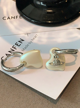 CANFEN朋克小香风西太后土星耳圈