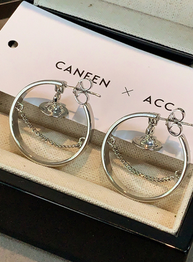 CANFEN小众设计感独特西太后耳坠