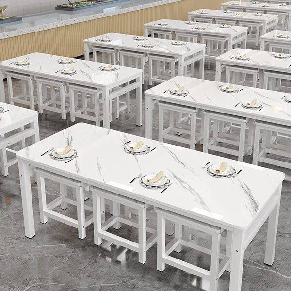 餐桌椅组合现代简约食堂公司小吃早餐店面馆家用快餐厅商用长方形,淘宝优惠券,粉丝福利购,淘宝优惠卷