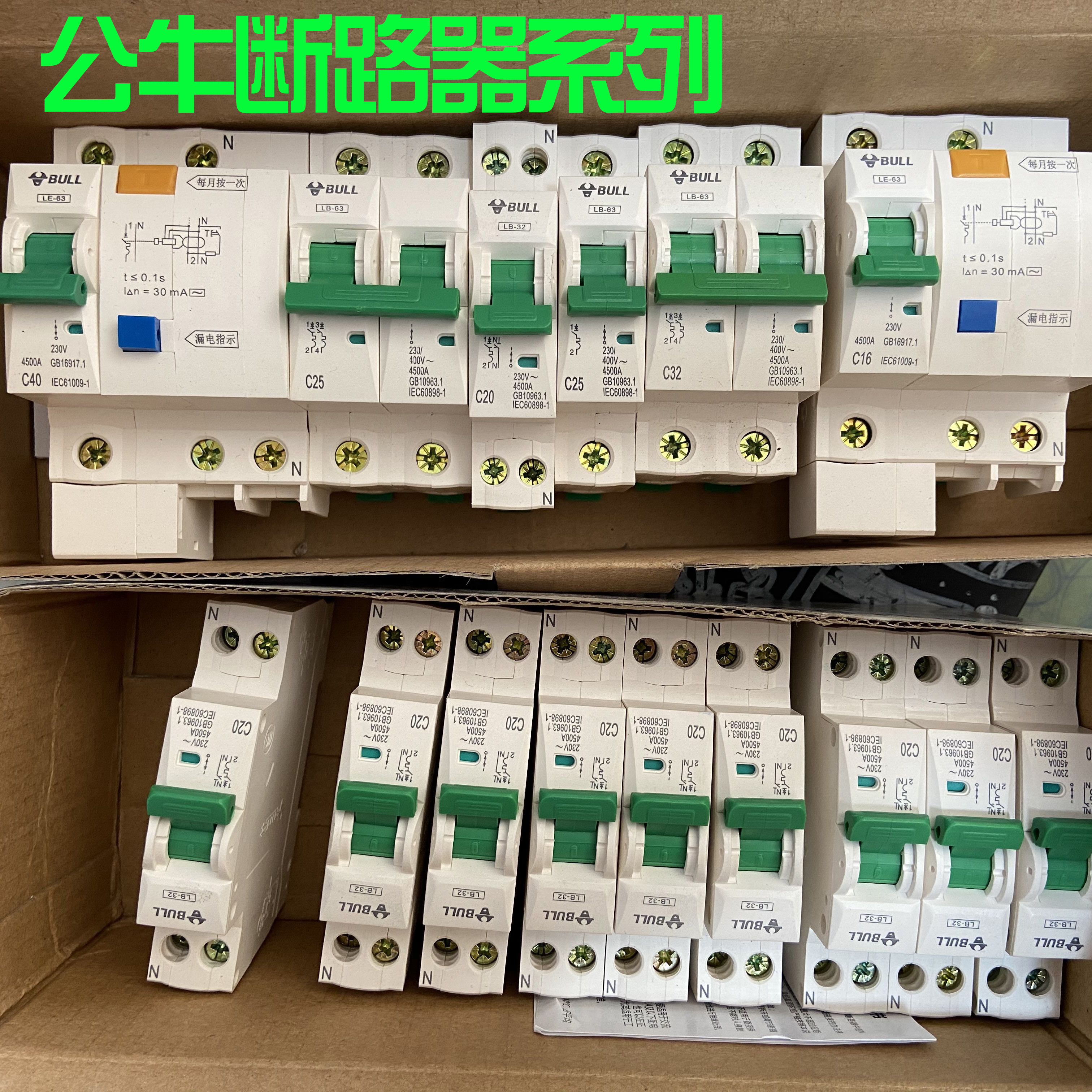 公牛漏电断路器 LE-63 16A20A25A32A40A50A63A保护器家用1P2P3P4P - 图0