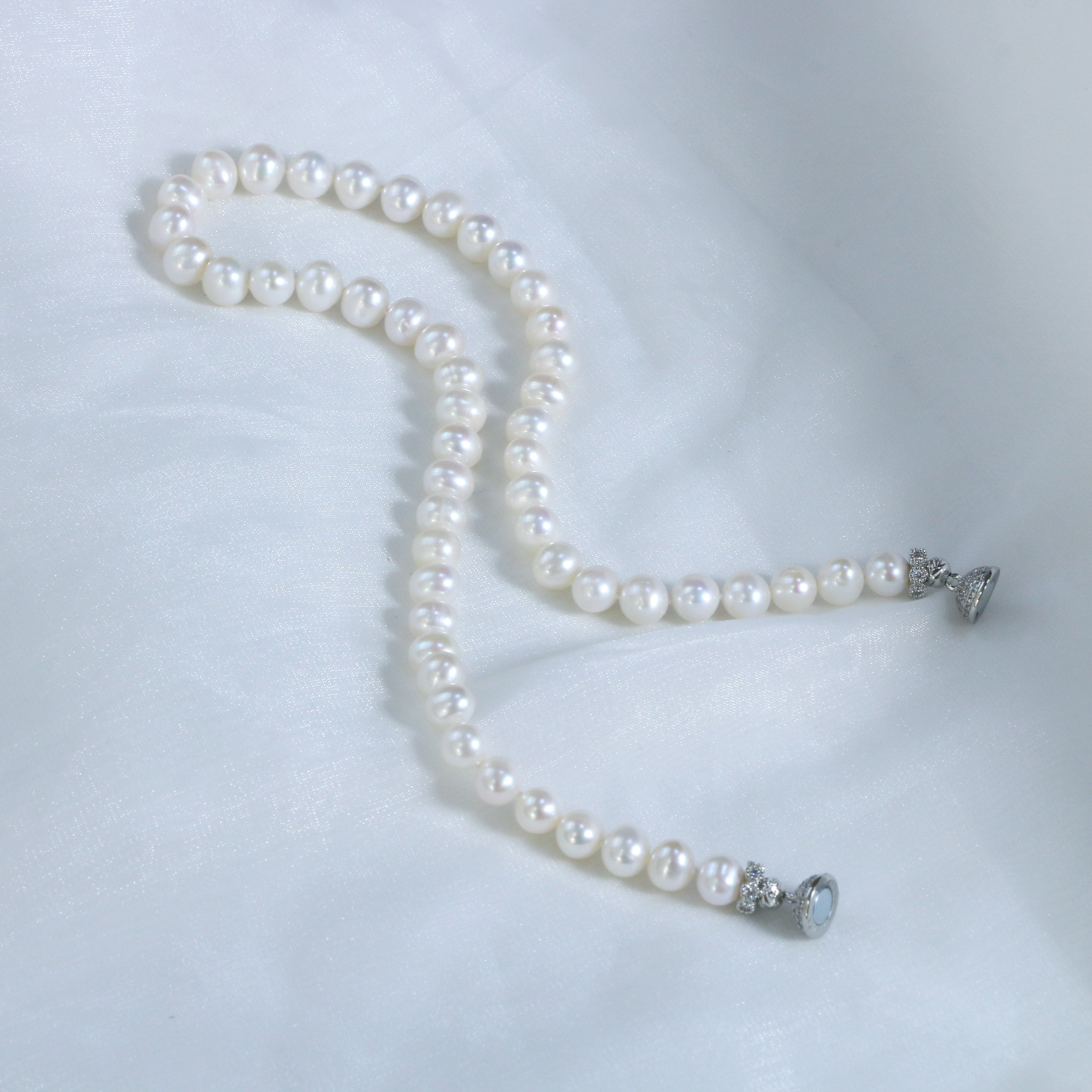 【可乐优选】8-9mm磁吸扣淡水珍珠项链+手链+耳钉（新春套装）,淘宝优惠券,粉丝福利购,淘宝优惠卷