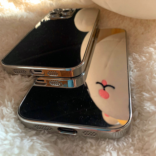 自带镜头膜iPhone14Promax手机壳女款苹果11/12/13/14/15/16/17全包防摔13Pro简约15Pro镜面镜子适用xs补妆镜 - 图2