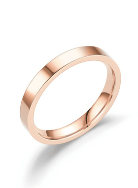 轻奢ing小众素圈钛钢戒指女