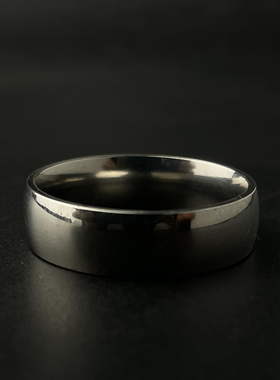 男女通用钛钢指环简约素圈情侣戒