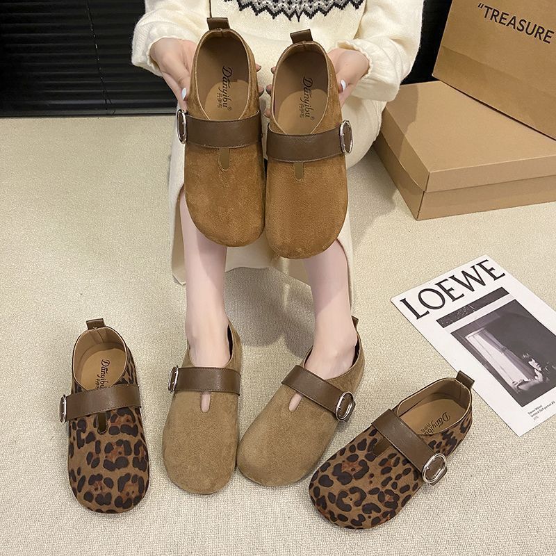 法式复古豆豆鞋单鞋玛丽珍鞋软底超软配裙子勃肯鞋女秋季2025新款 - 图1