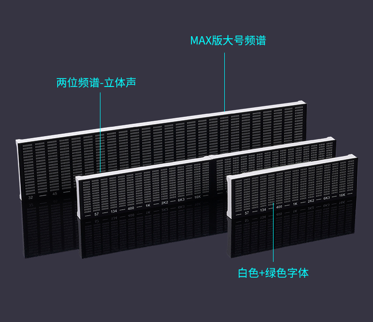 LED音频频谱显示 拾音氛围灯 声控音乐频谱电竞房气氛节奏灯车载 - 图3