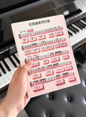 五线谱音符时值表摆件