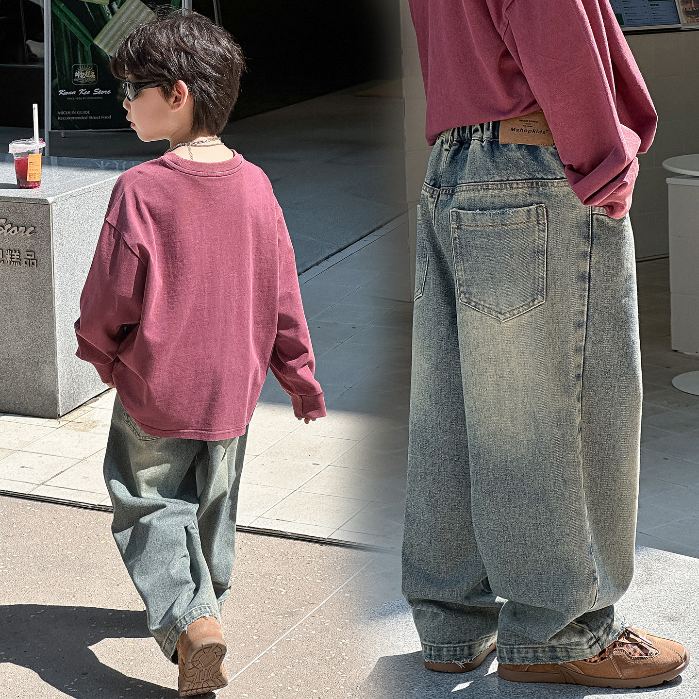 男孩牛仔裤全棉2025春秋新款儿童韩版复古长裤中小童百搭潮酷童装,淘宝优惠券,粉丝福利购,淘宝优惠卷