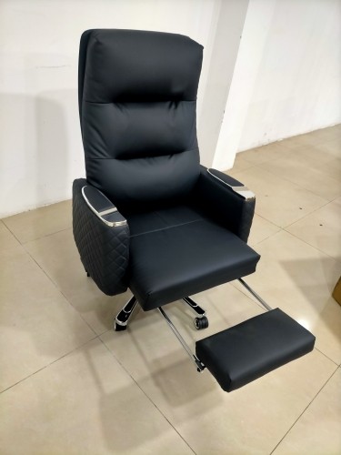 老板椅大班椅可躺带脚踏电脑椅办公椅家用舒适 - 图0