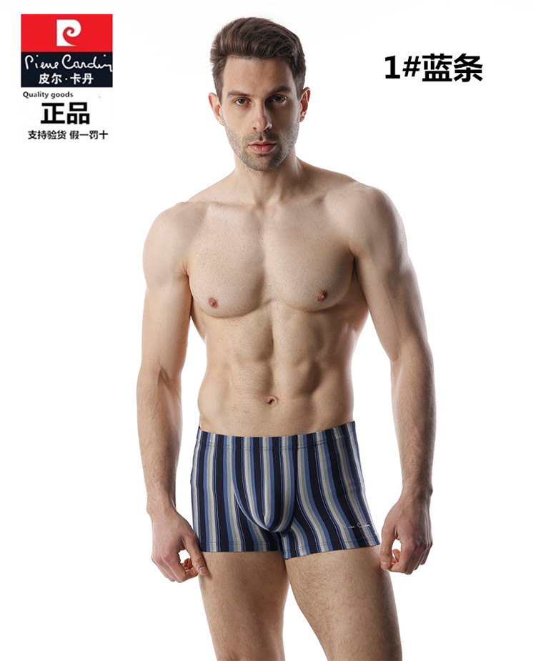 专柜正品皮尔卡丹内裤男士内衣莫代尔条纹弹力透气平角裤头53735,淘宝优惠券,粉丝福利购,淘宝优惠卷