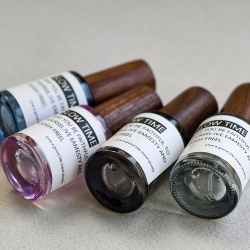 10ml香水分装瓶高级胡桃木盖彩色玻璃喷雾瓶便携随身香水瓶分装器 - 图0