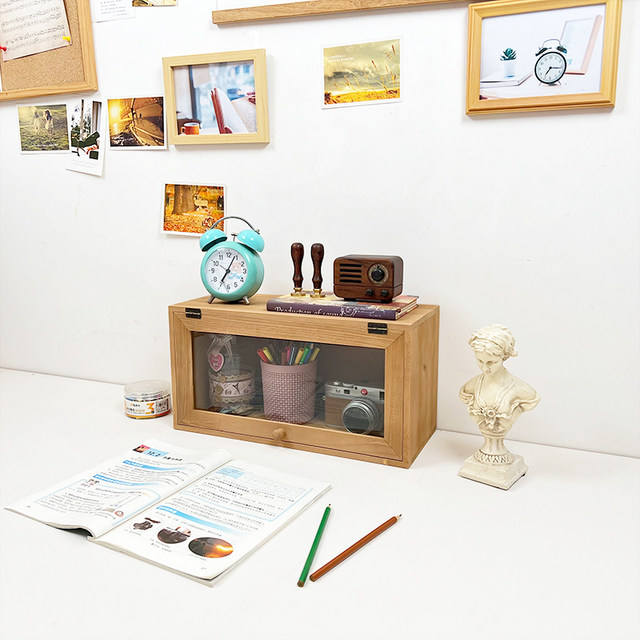 Zakka retro old solid wood cosmetic storage box