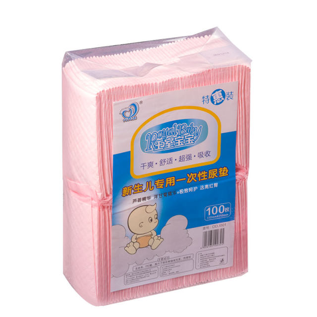 100 ຊິ້ນຂອງ Wangshi ເດັກນ້ອຍເກີດໃຫມ່ diaper pads meson waterproof diaper care mattress