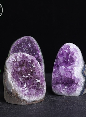 Amethyst Crystal Clusters Stone Uruguay Deep Purple Raw Geod