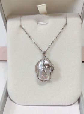 天然淡水珍珠巴洛克珍珠吊坠新款精品工艺18K包金礼物跨境批发