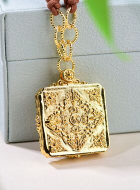 新款简约复古吊坠绳新中式手工编织项链绳扎基拉姆女财神挂件饰品