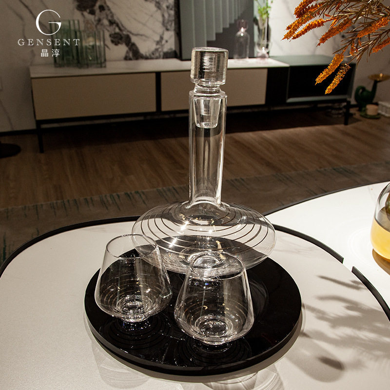 高级感水晶玻璃醒酒器红酒杯香槟杯家用套装酒柜高端装饰摆件轻奢,淘宝优惠券,粉丝福利购,淘宝优惠卷