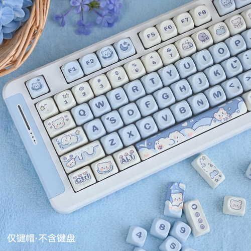 火头怪键盘键帽女生可爱风主题高颜值热升华PBT磁轴通用DIY客制化 - 图0