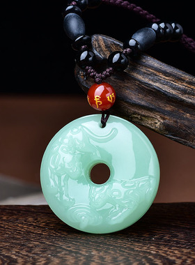 祥安灵阁犬来显达吊坠属兔2026年翡翠玉吉祥物男女生肖兔佩戴挂件