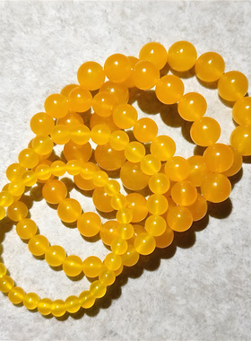 天然黄玛瑙冰种招财手链润透玉髓