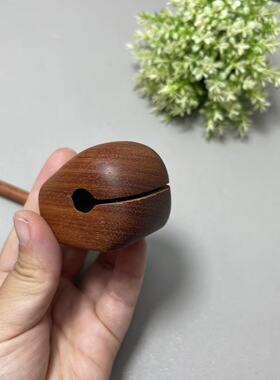 檀木雕木鱼中式解压把件