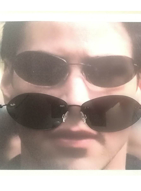 黑客帝国墨镜偏光太阳镜驾驶舒目眼镜男款合金架加厚防爆镜片