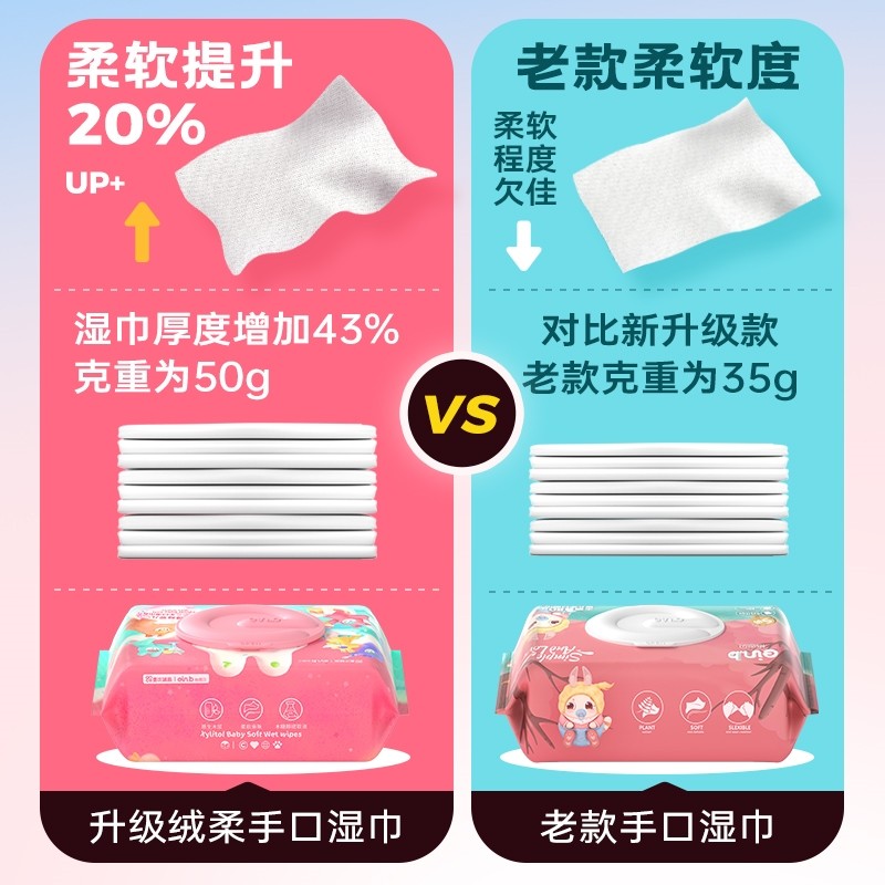 【80抽*5包】怡恩贝婴儿湿巾纸新生手口专用婴幼儿童宝宝家庭实惠,淘宝优惠券,粉丝福利购,淘宝优惠卷