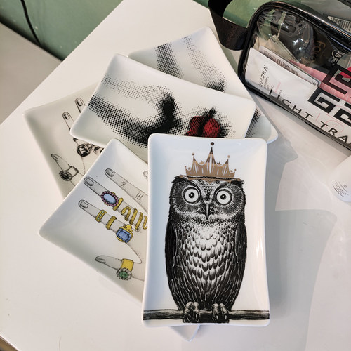 现货简约展台珠宝收纳盘戒指珠宝托盘展示盘置物盘北欧陶瓷 - 图1