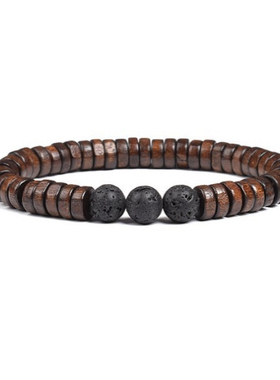 欧美饰品跨境松石皇冠情侣手链串珠DIY Bracelet男士手链