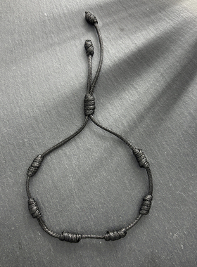 简约个性手工编织秘鲁结可调节时来运转手绳