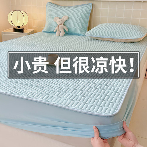 冰丝床笠夏季床罩床垫保护罩2026新款床套乳胶凉席全包单件床单套 - 图1