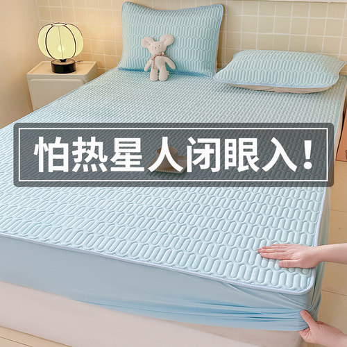 冰丝床笠夏季床罩床垫保护罩2026新款床套乳胶凉席全包单件床单套 - 图2